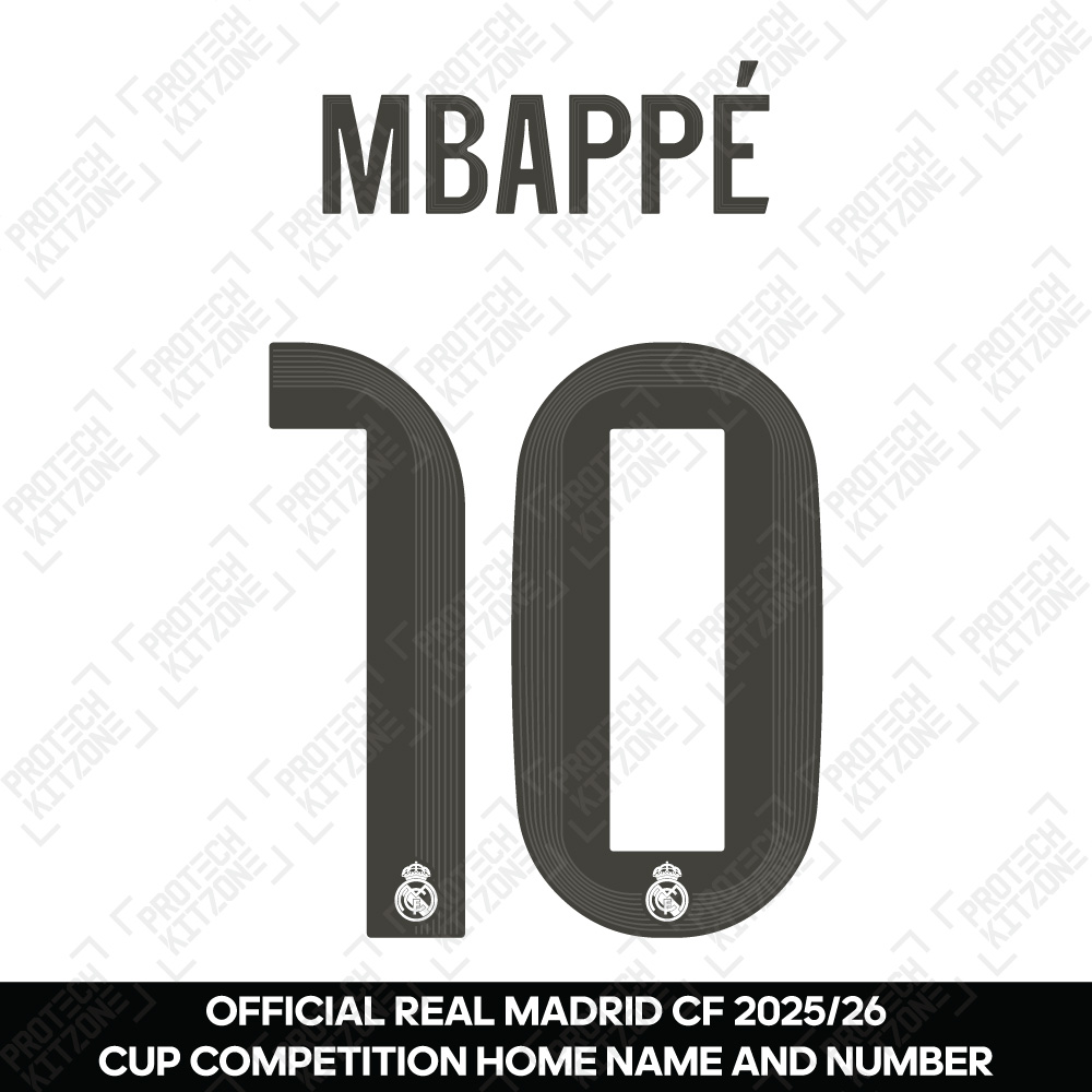 Mbappé 10 (Official Real Madrid CF 2025/26 Home Cup Competition